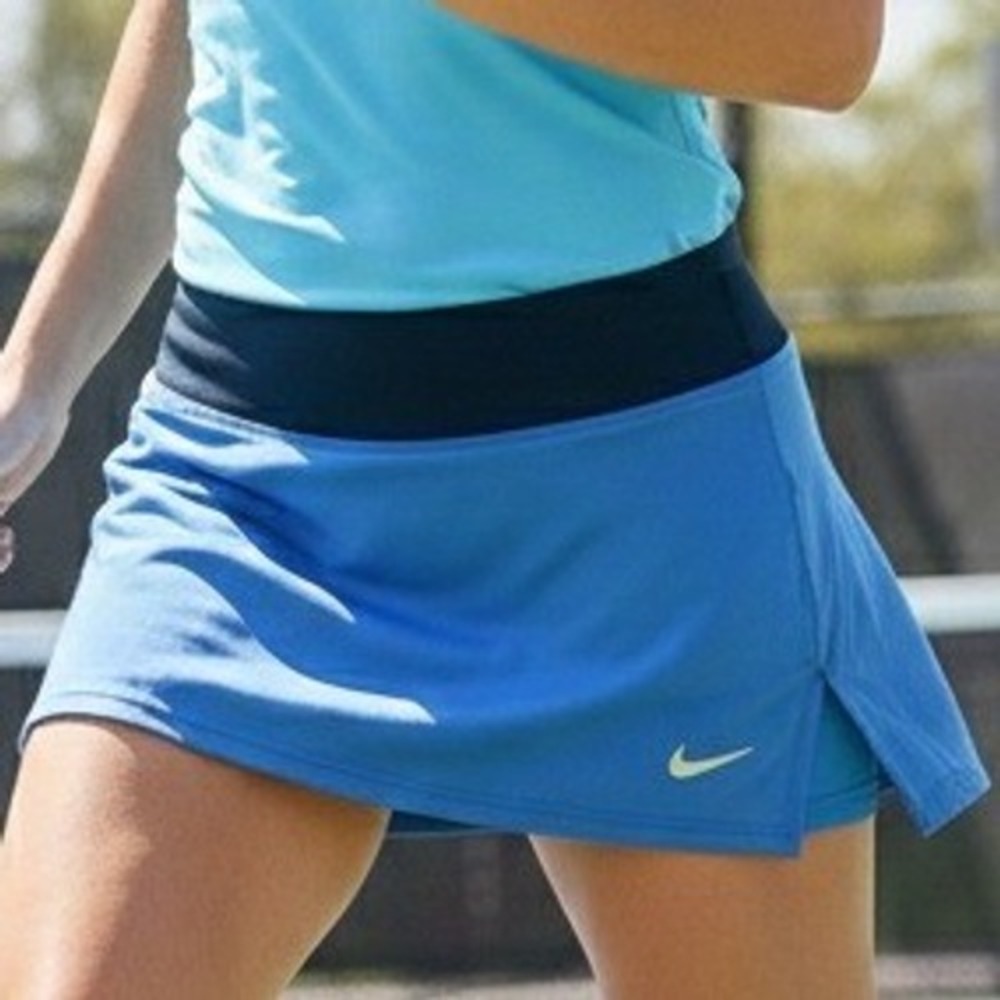 Nike Womens Blue Victory Dri Fit Running Tennis Skort Shorts Skirt Size Large‎